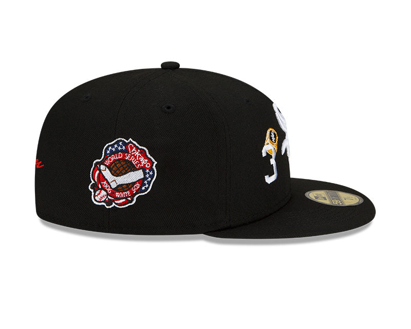 Chicago White Sox 3 Time World Series Champions Edition Black New Era 59FIFTY Fitted Hat product image 6, provided for