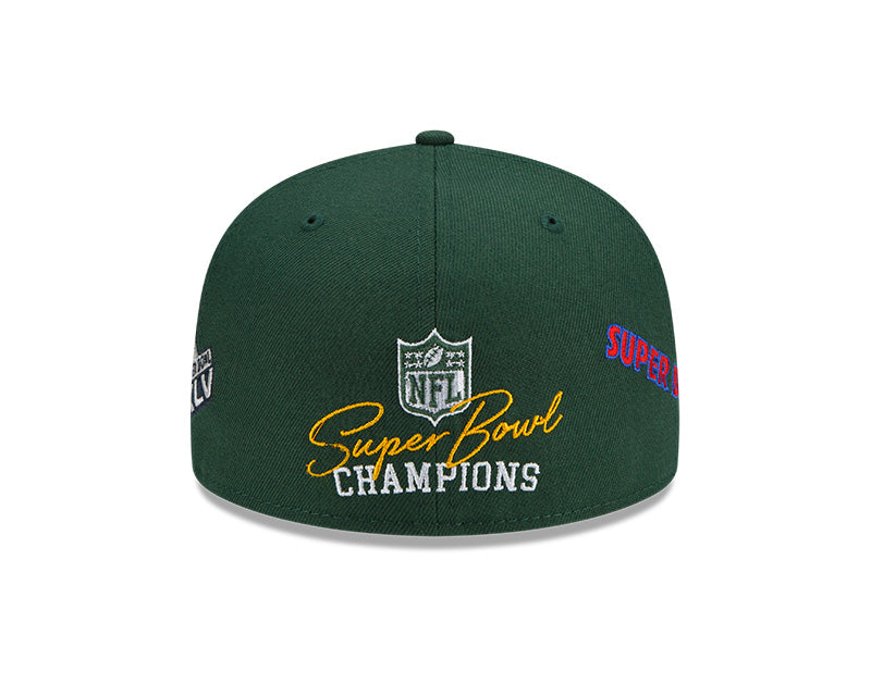 Green Bay Packers New Era Green 4 Time Champions 59FIFTY Fitted Hat product image 5, provided for visual reference and