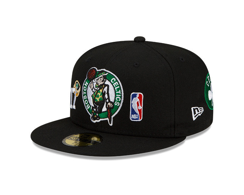 Boston Celtics 17 Time NBA Champions Edition Black New Era 59FIFTY Fitted Hat product image 1, provided for visual reference