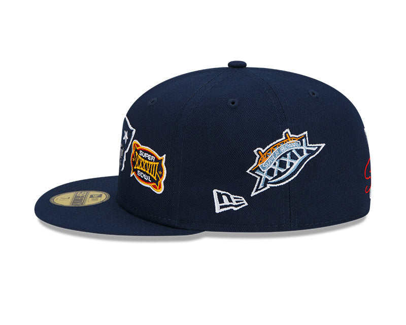 New England Patriots 6 Time Super Bowl Champions Edition Navy New Era 59FIFTY Fitted Hat product image 4, provided for