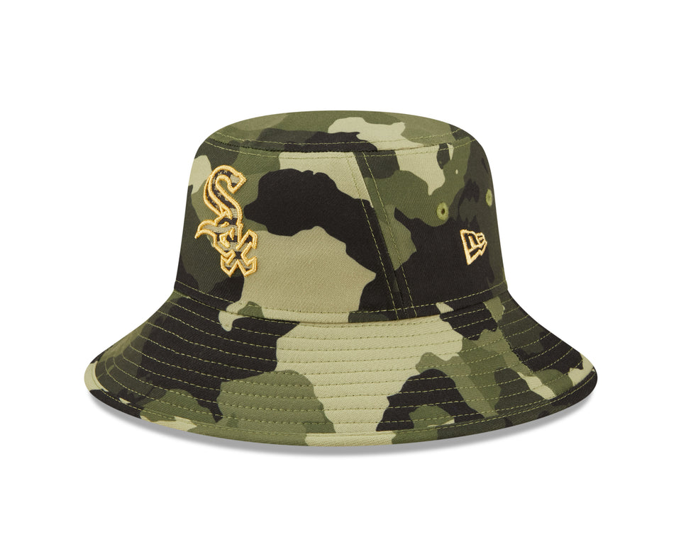 Chicago White Sox Camo 2022 Armed Forces Day Bucket Hat By New Era product image 3, provided for visual reference and