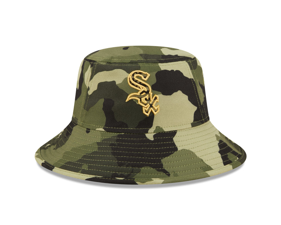 Chicago White Sox Camo 2022 Armed Forces Day Bucket Hat By New Era product image 2, provided for visual reference and