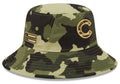 Chicago Cubs Camo 2022 Armed Forces Day Bucket Hat By New Era product image 1, provided for visual reference and product