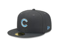 Chicago Cubs 2022 Father's Day New Era Graphite/ Blue Authentic Collection 59FIFTY Fitted Hat product image 1, provided for