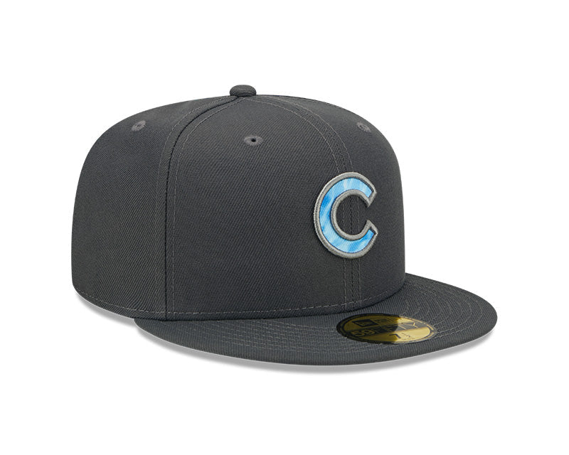 Chicago Cubs 2022 Father's Day New Era Graphite/ Blue Authentic Collection 59FIFTY Fitted Hat product image 3, provided for