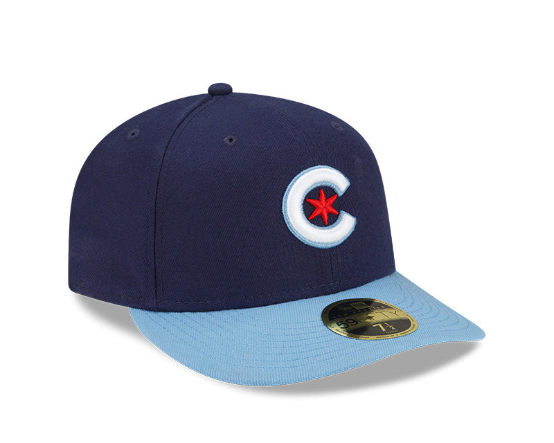 Chicago Cubs New Era Navy/Light Blue City Connect Low Profile 59FIFTY Fitted Hat for Men product image 3, provided for