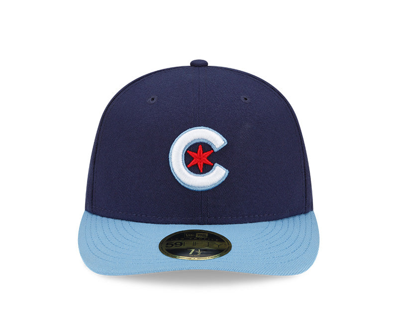 Chicago Cubs New Era Navy/Light Blue City Connect Low Profile 59FIFTY Fitted Hat for Men product image 2, provided for