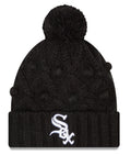Chicago White Sox New Era Black Toasty Cuffed Pom Knit Hat for Women product image 1, provided for visual reference and