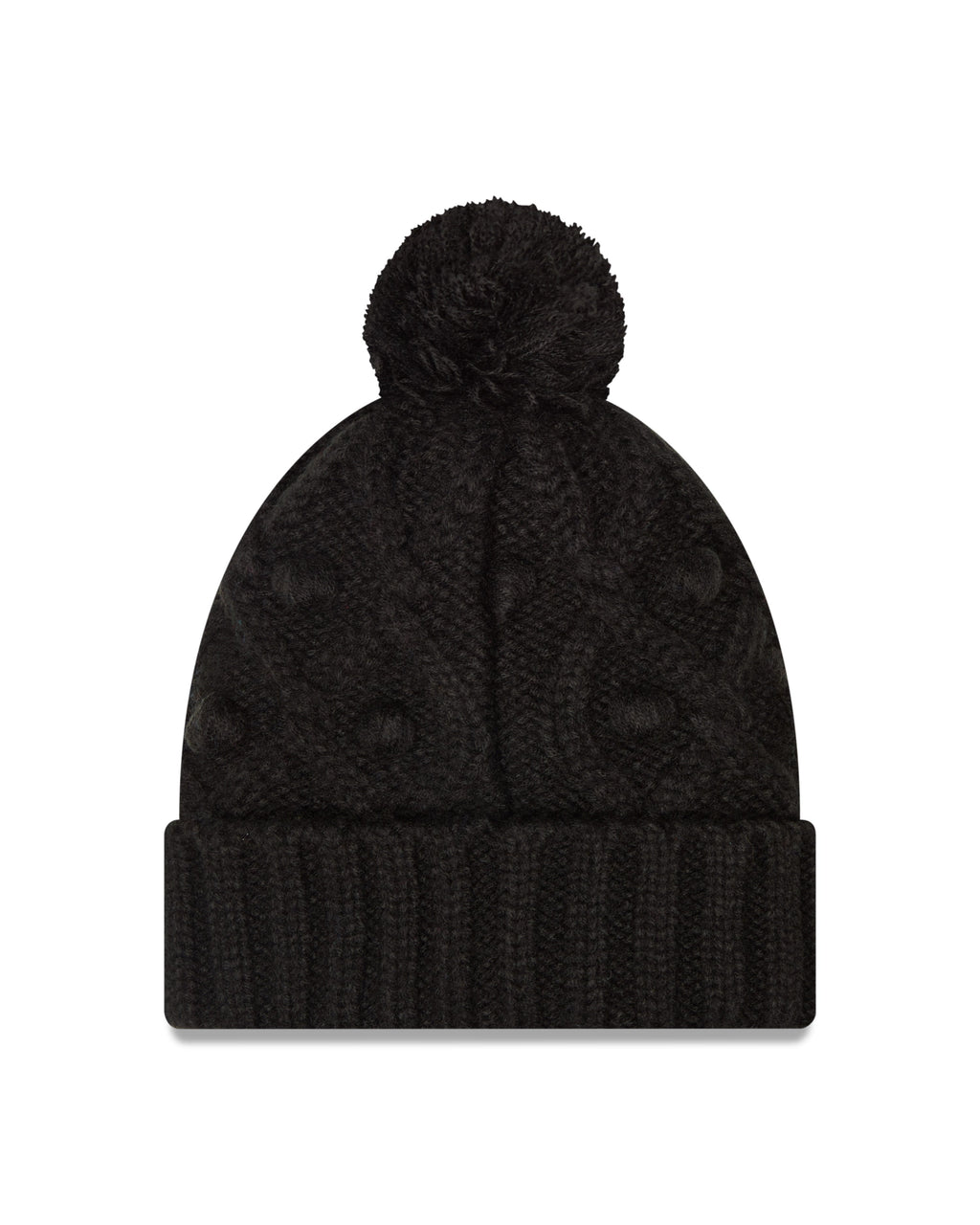 Chicago White Sox New Era Black Toasty Cuffed Pom Knit Hat for Women product image 2, provided for visual reference and