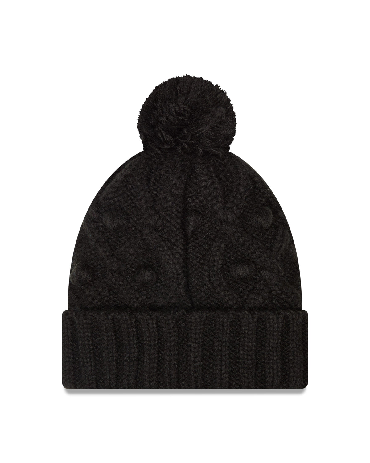Chicago White Sox New Era Black Toasty Cuffed Pom Knit Hat for Women product image 2, provided for visual reference and