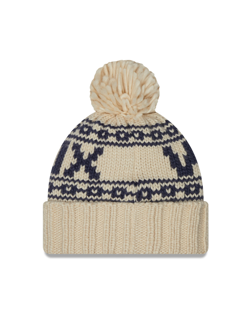 Chicago White Sox Cooperstown Collection New Era Cream Knitsport Cuffed Knit Hat with Pom for Women product image 2,