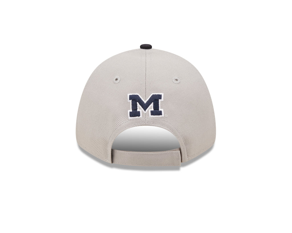 Michigan Wolverines Tide 2 Tone Gray/Navy NCAA New Era The League 9Forty Adjustable Hat product image 6, provided for visual