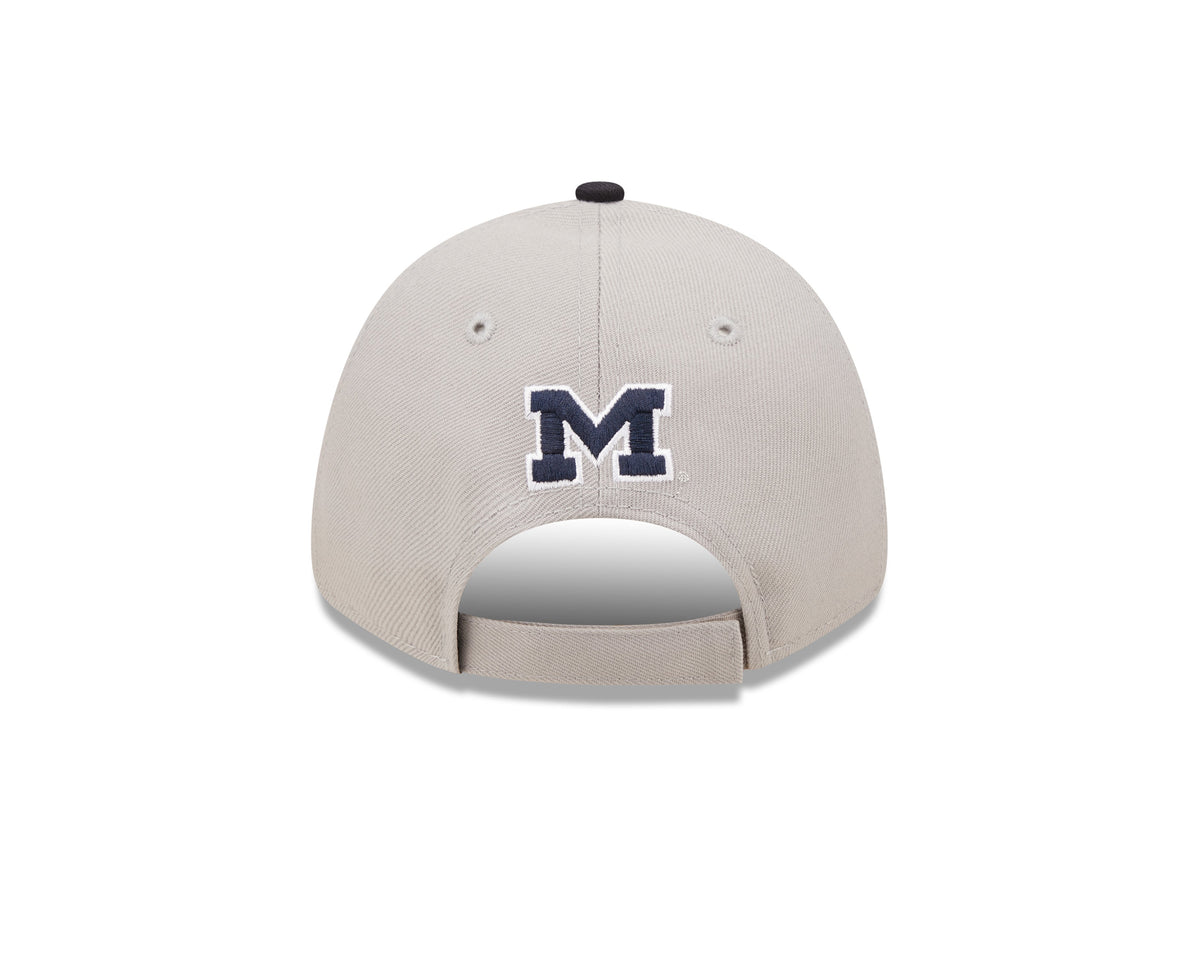 Michigan Wolverines Tide 2 Tone Gray/Navy NCAA New Era The League 9Forty Adjustable Hat product image 6, provided for visual