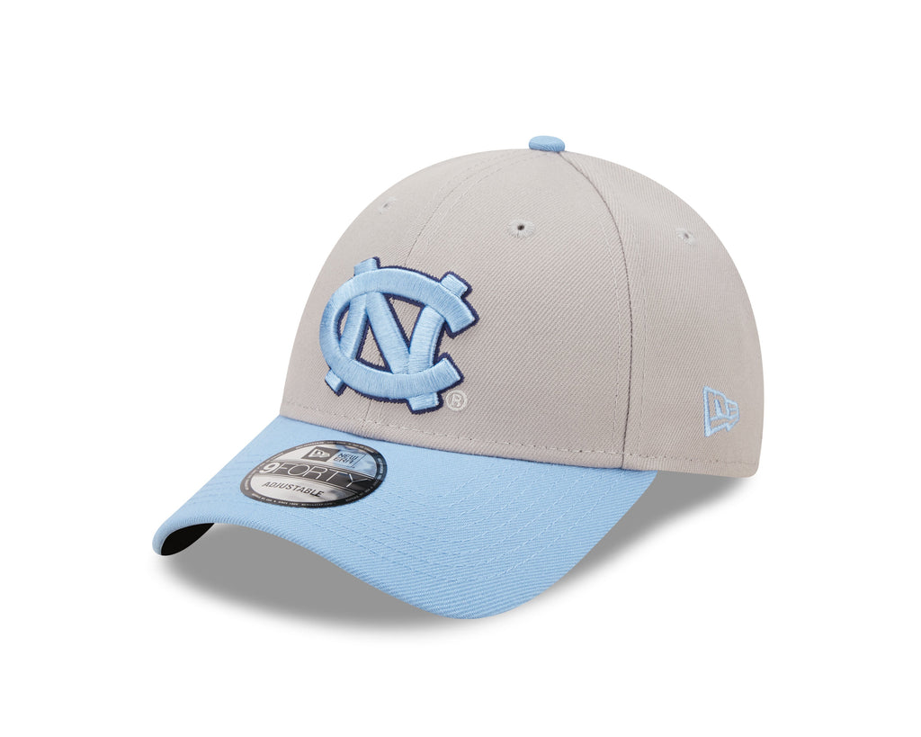 North Carolina Tar Heels 2 Tone Gray/ Sky Blue NCAA New Era The League 9Forty Adjustable Hat product image 1, provided for
