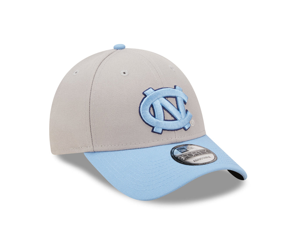 North Carolina Tar Heels 2 Tone Gray/ Sky Blue NCAA New Era The League 9Forty Adjustable Hat product image 3, provided for