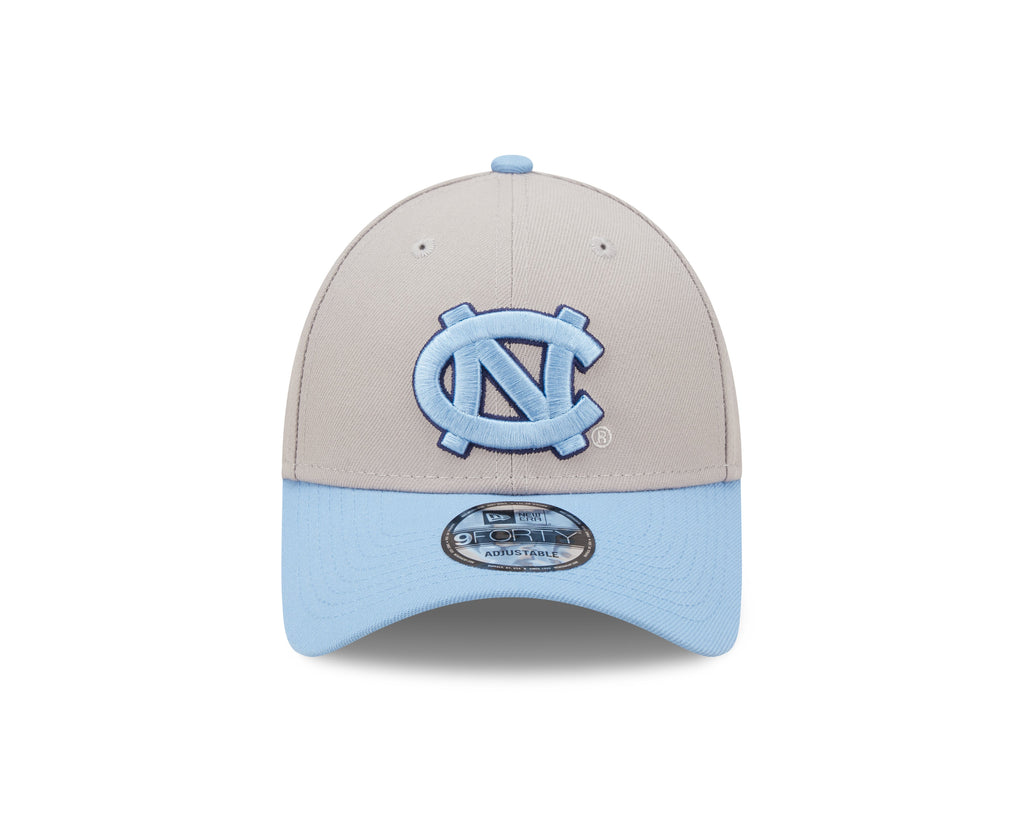 North Carolina Tar Heels 2 Tone Gray/ Sky Blue NCAA New Era The League 9Forty Adjustable Hat product image 2, provided for