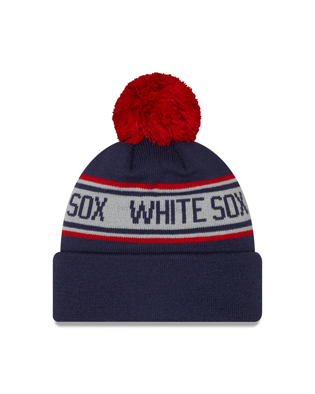Youth Chicago White Sox New Era Junior Cooperstown Collection Repeat Navy Cuffed Pom Knit Hat product image 2, provided for