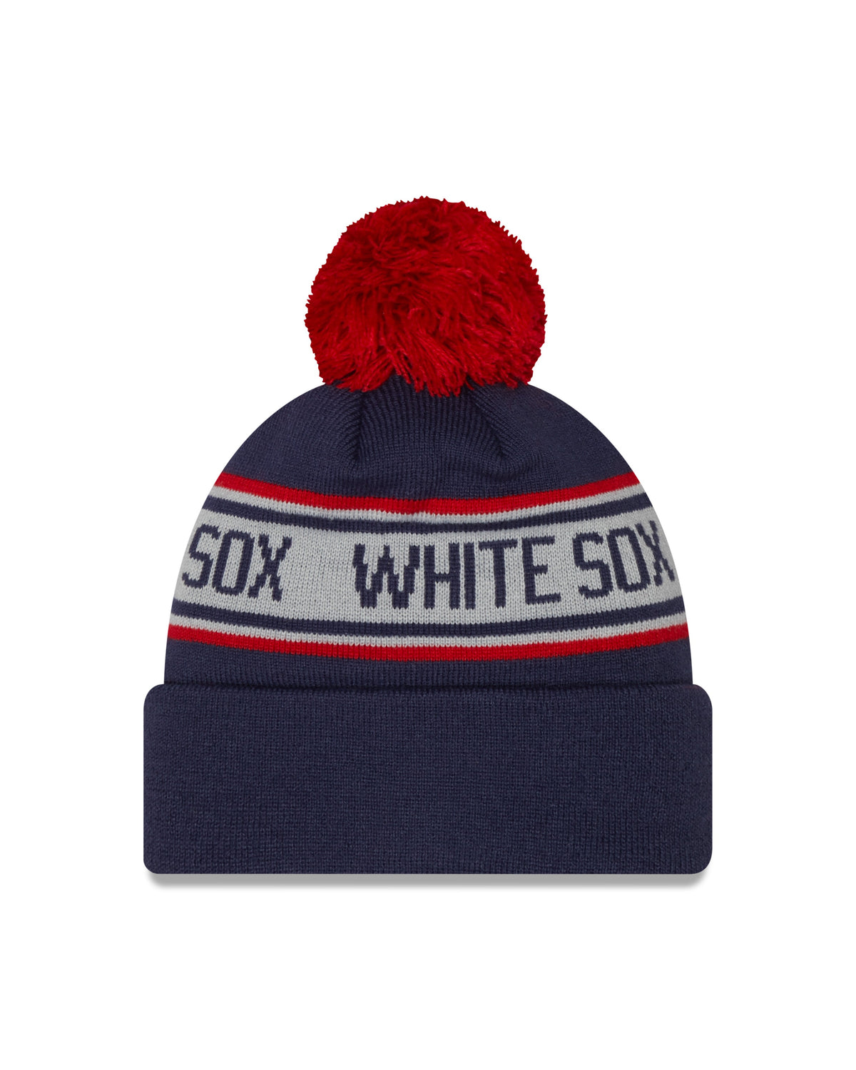 Youth Chicago White Sox New Era Junior Cooperstown Collection Repeat Navy Cuffed Pom Knit Hat product image 2, provided for
