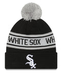 Child Chicago White Sox New Era Junior Repeat Black Cuffed Pom Knit Hat product image 1, provided for visual reference and