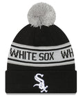 Youth Chicago White Sox New Era Junior Repeat Black Cuffed Pom Knit Hat product image 1, provided for visual reference and