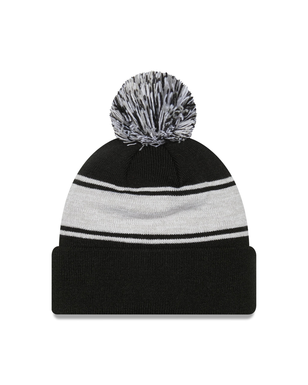 Chicago White Sox New Era Black Chilled Cuffed Pom Knit Hat product image 2, provided for visual reference and product