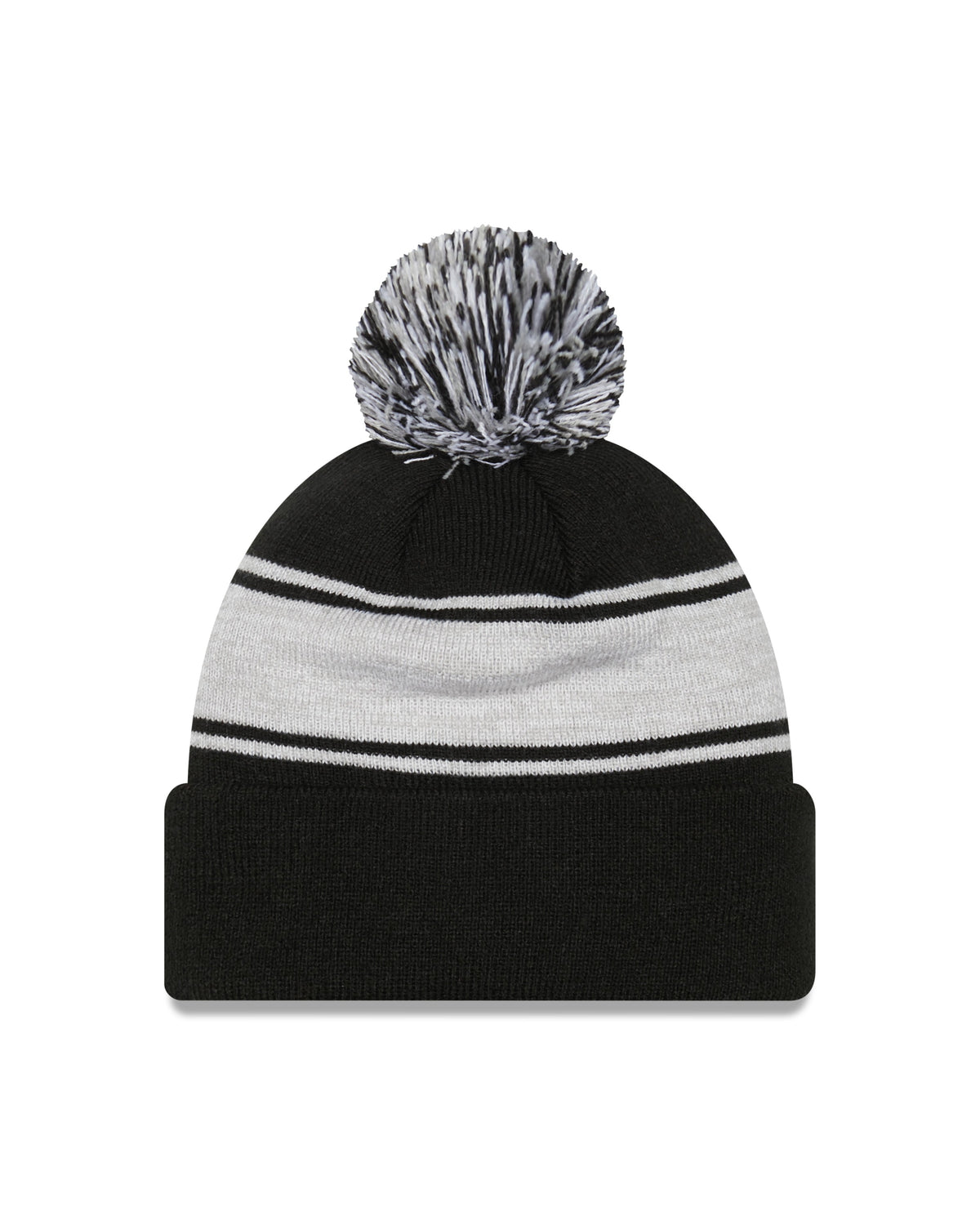 Chicago White Sox New Era Black Chilled Cuffed Pom Knit Hat product image 2, provided for visual reference and product