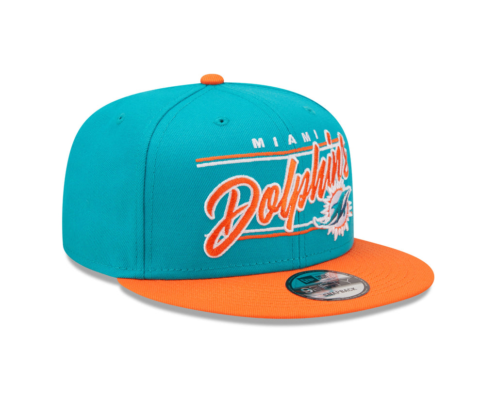 Miami Dolphins New Era Team Script 2 Tone 9FIFTY Snapback Hat product image 2, provided for visual reference and product