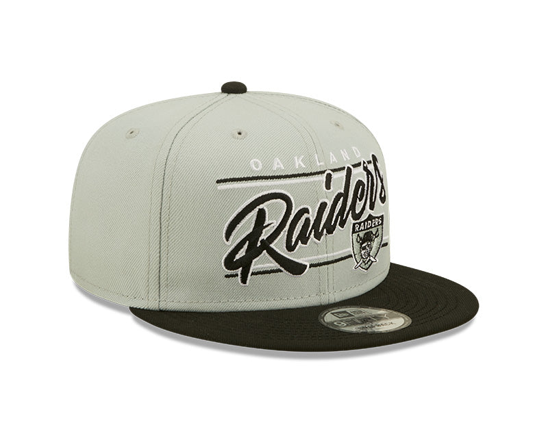 Oakland Raiders New Era Team Script 2 Tone 9FIFTY Snapback Hat product image 3, provided for visual reference and product