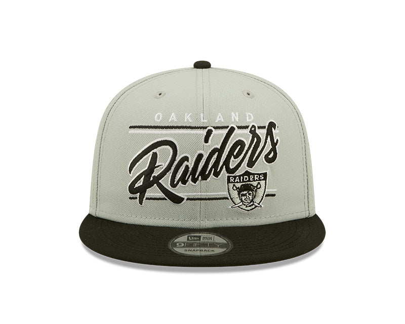Oakland Raiders New Era Team Script 2 Tone 9FIFTY Snapback Hat product image 2, provided for visual reference and product
