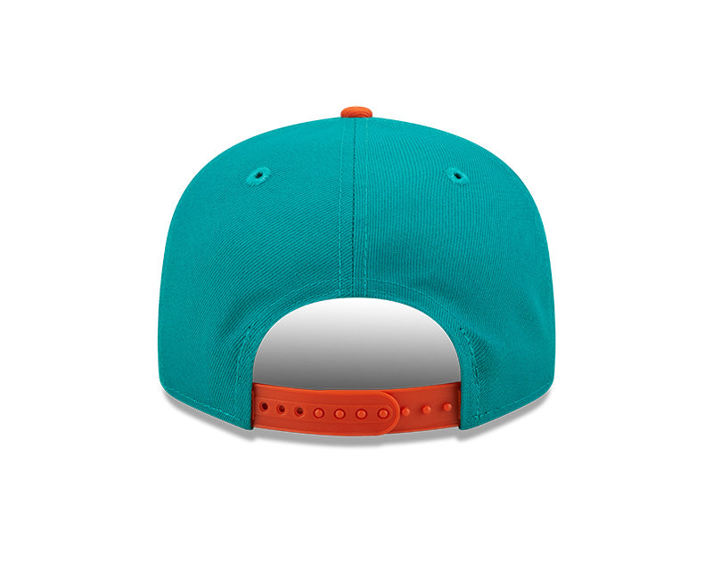 Miami Dolphins Historic Logo New Era Team Script 2 Tone 9FIFTY Snapback Hat product image 6, provided for visual reference