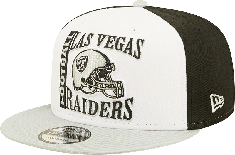 Las Vegas Raiders Raiders Historic Logo Retro Sport 3 Tone New Era 9FIFTY Snapback Hat product image 1, provided for visual
