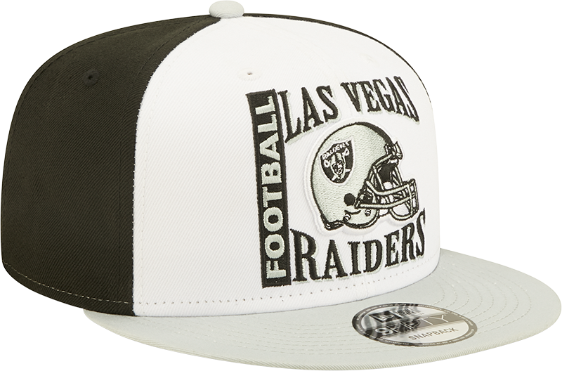 Las Vegas Raiders Raiders Historic Logo Retro Sport 3 Tone New Era 9FIFTY Snapback Hat product image 3, provided for visual