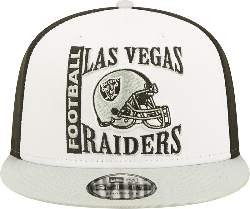 Las Vegas Raiders Raiders Historic Logo Retro Sport 3 Tone New Era 9FIFTY Snapback Hat product image 2, provided for visual