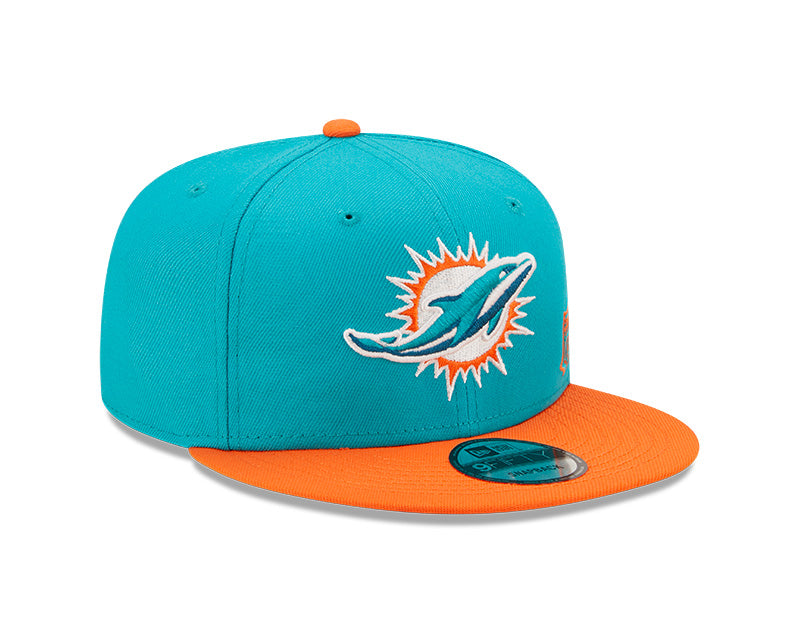 Miami Dolphins New Era 2 Tone League Flawless 9FIFTY Snapback Hat product image 3, provided for visual reference and product