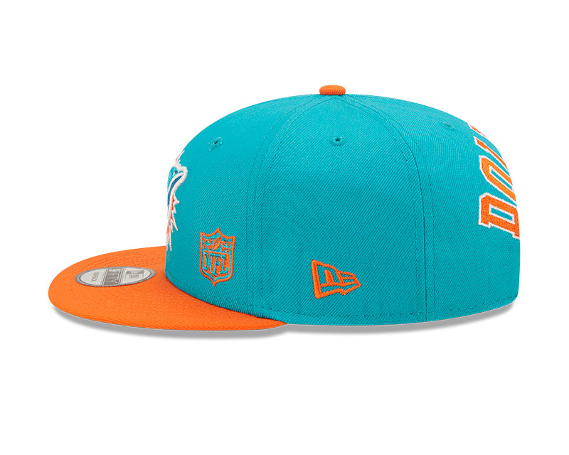 Miami Dolphins New Era 2 Tone League Flawless 9FIFTY Snapback Hat product image 4, provided for visual reference and product