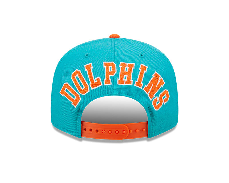 Miami Dolphins New Era 2 Tone League Flawless 9FIFTY Snapback Hat product image 6, provided for visual reference and product