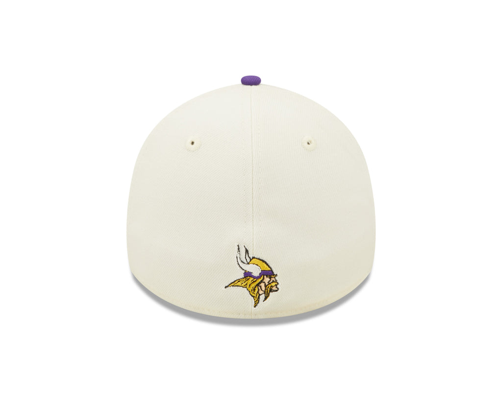 Minnesota Vikings New Era Cream/Purple 2022 Sideline 39THIRTY Flex Hat for Men product image 7, provided for visual
