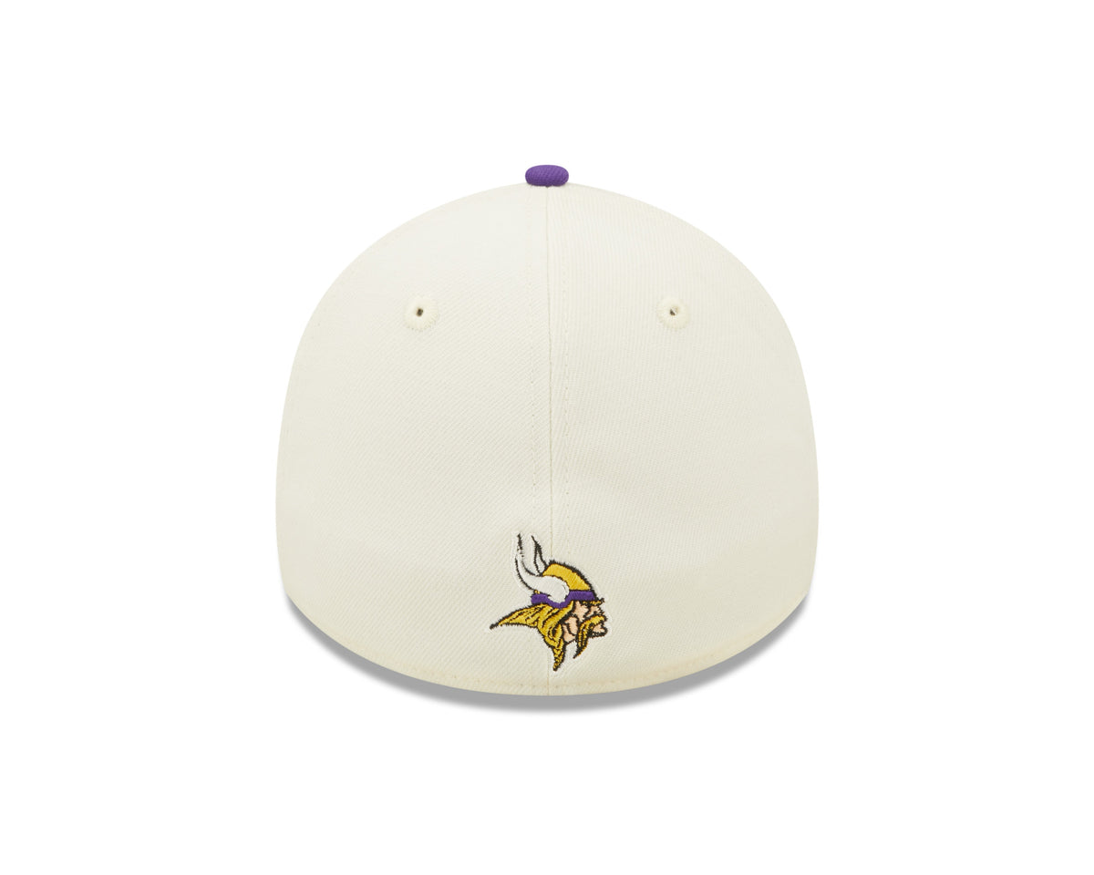Minnesota Vikings New Era Cream/Purple 2022 Sideline 39THIRTY Flex Hat for Men product image 7, provided for visual
