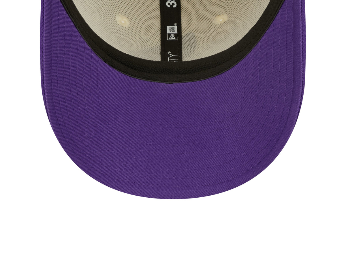 Minnesota Vikings New Era Cream/Purple 2022 Sideline 39THIRTY Flex Hat for Men product image 8, provided for visual