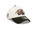 Baltimore Ravens New Era Cream/Black 2022 Sideline 39THIRTY Flex Hat for Men product image 1, provided for visual reference