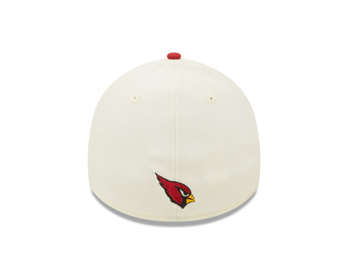 Arizona Cardinals New Era Cream/Red 2022 Sideline 39THIRTY Flex Hat for Men product image 6, provided for visual reference