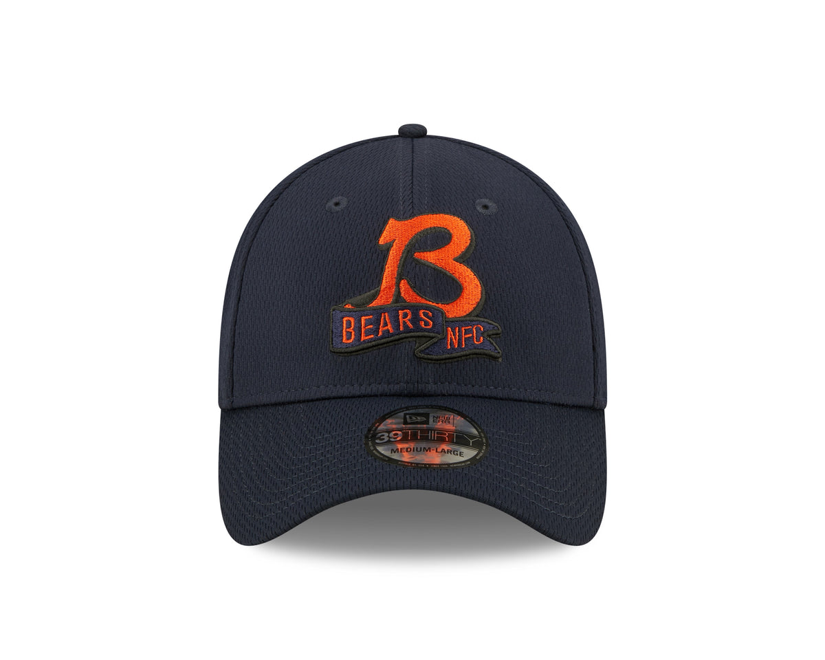 Chicago Bears"B" Logo New Era Navy 2022 Sideline Coaches 39THIRTY Flex Hat for Men product image 2, provided for visual