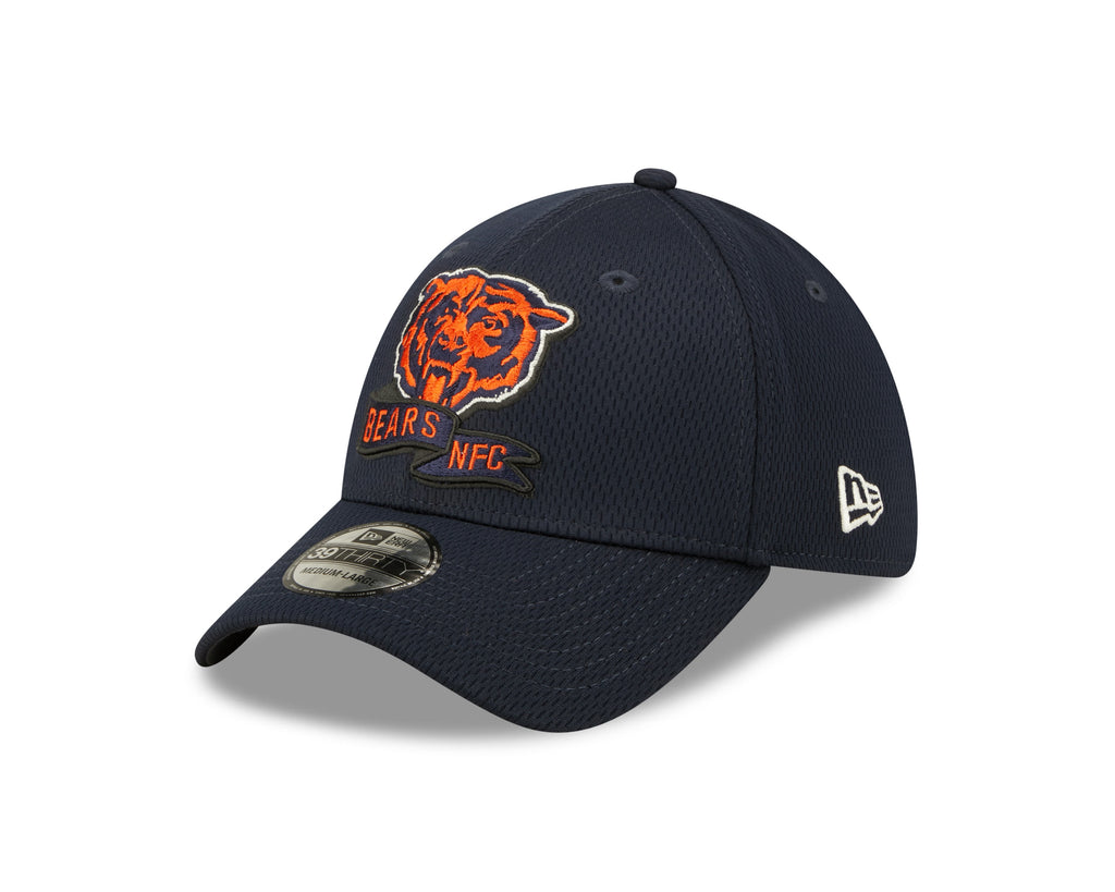 Chicago Bears Mascot Logo New Era Navy 2022 Sideline Coaches 39THIRTY Flex Hat for Men product image 3, provided for visual