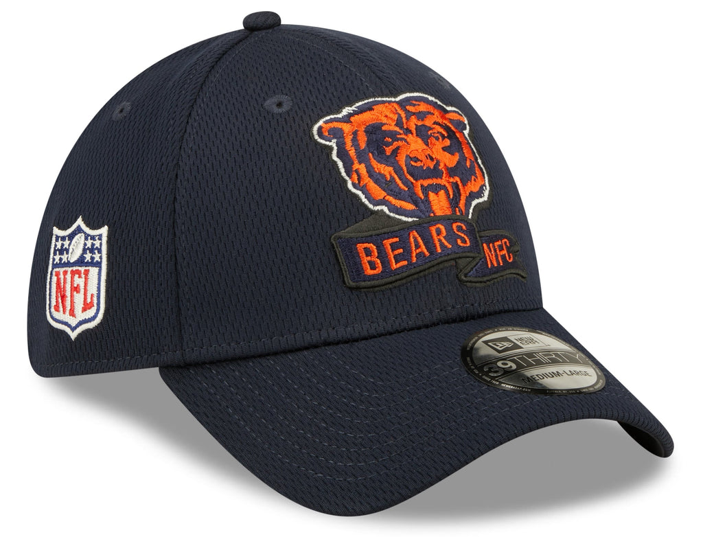 Chicago Bears Mascot Logo New Era Navy 2022 Sideline Coaches 39THIRTY Flex Hat for Men product image 1, provided for visual