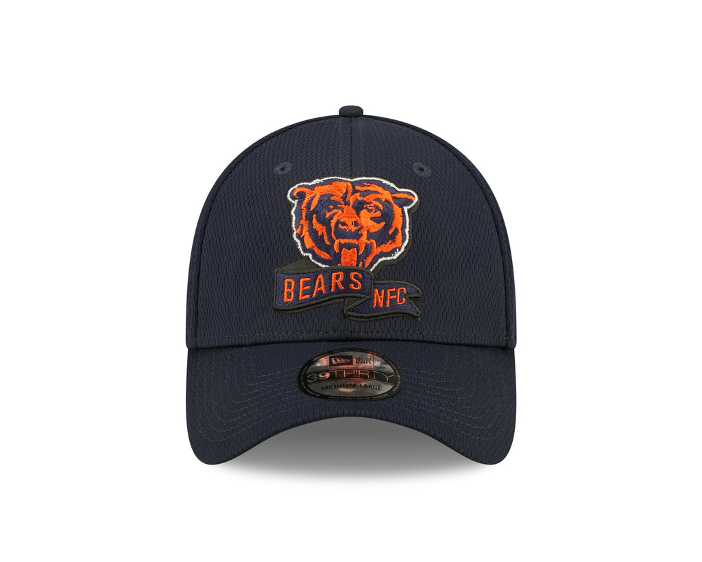 Chicago Bears Mascot Logo New Era Navy 2022 Sideline Coaches 39THIRTY Flex Hat for Men product image 2, provided for visual