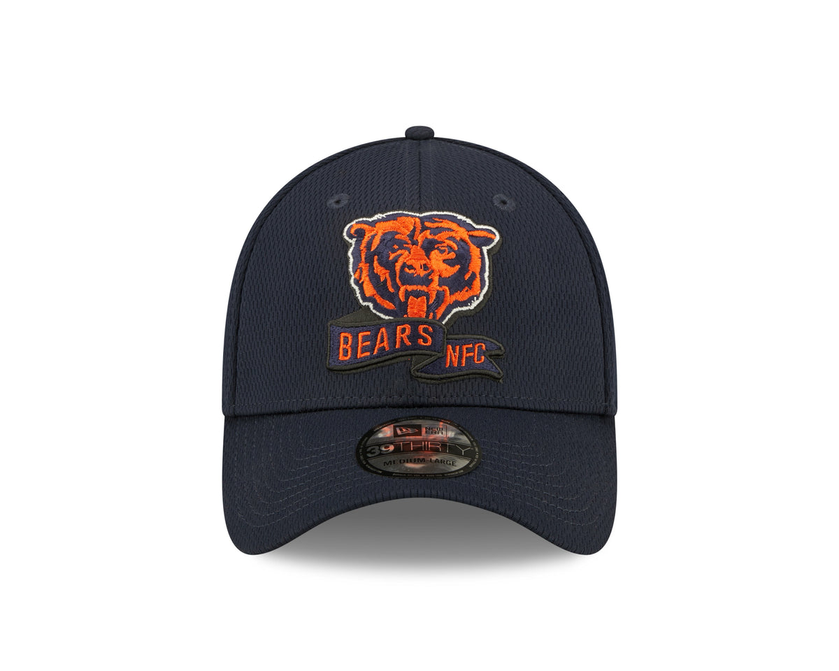 Chicago Bears Mascot Logo New Era Navy 2022 Sideline Coaches 39THIRTY Flex Hat for Men product image 2, provided for visual