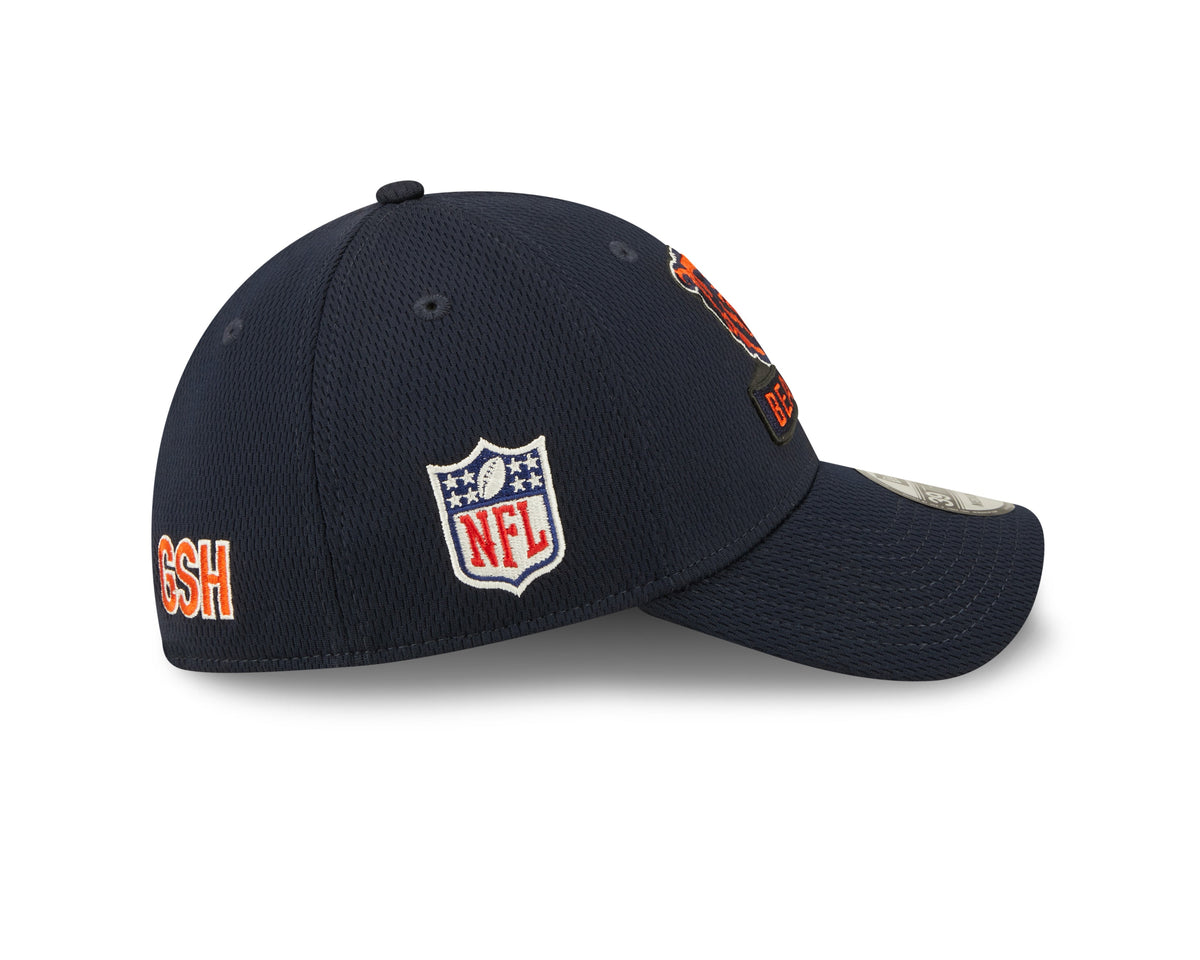 Chicago Bears Mascot Logo New Era Navy 2022 Sideline Coaches 39THIRTY Flex Hat for Men product image 4, provided for visual
