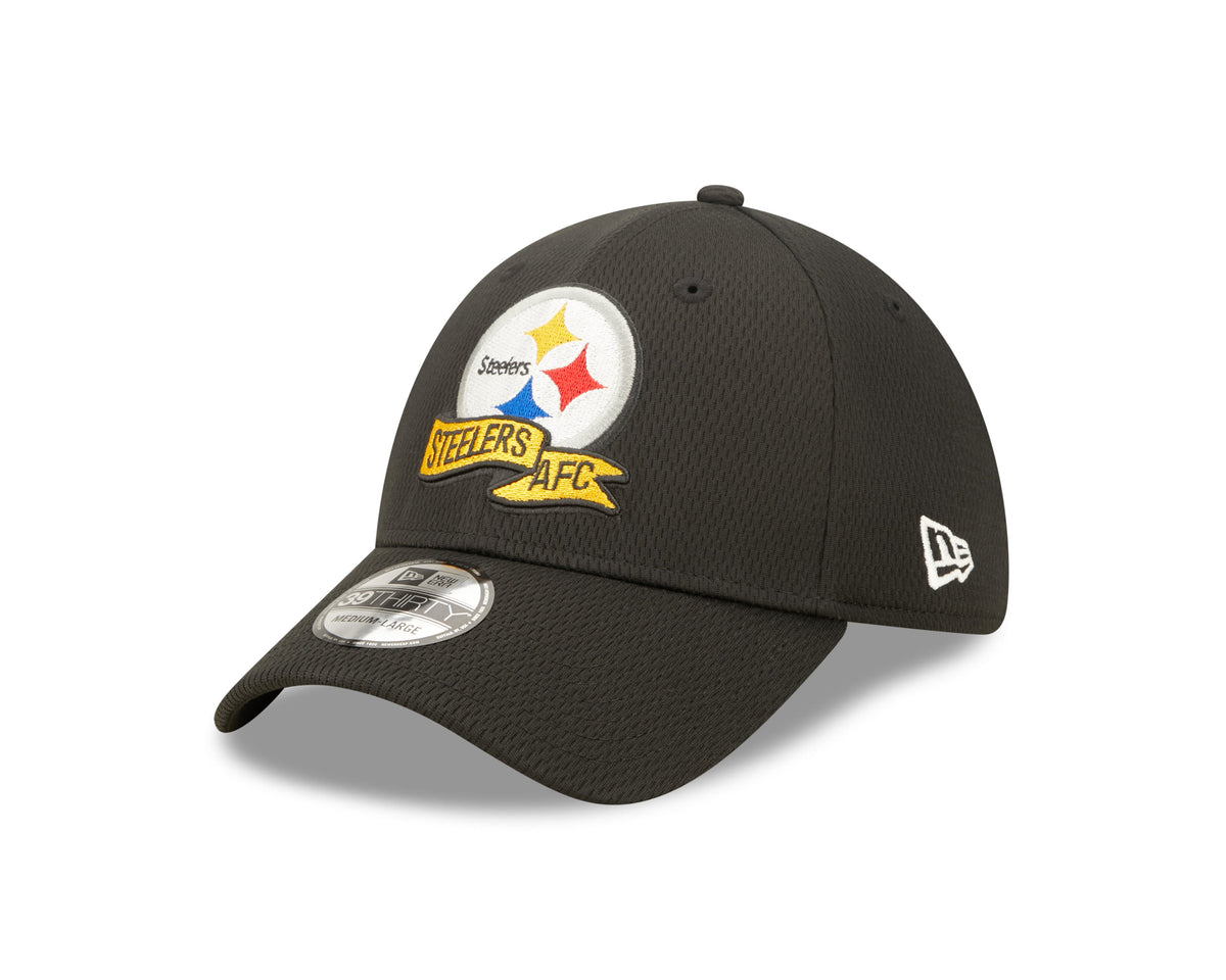 Pittsburgh Steelers New Era Black 2022 Sideline Coaches 39THIRTY Flex Hat for Men product image 3, provided for visual
