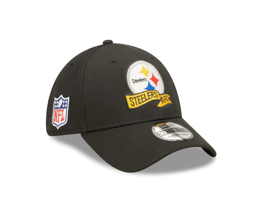 Pittsburgh Steelers New Era Black 2022 Sideline Coaches 39THIRTY Flex Hat for Men product image 8, provided for visual