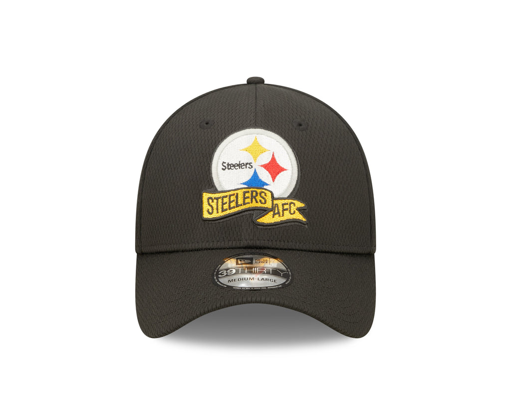 Pittsburgh Steelers New Era Black 2022 Sideline Coaches 39THIRTY Flex Hat for Men product image 2, provided for visual